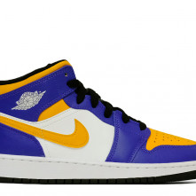 laker jordan 1 mid
