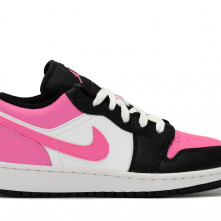 jordan 1 black pink low