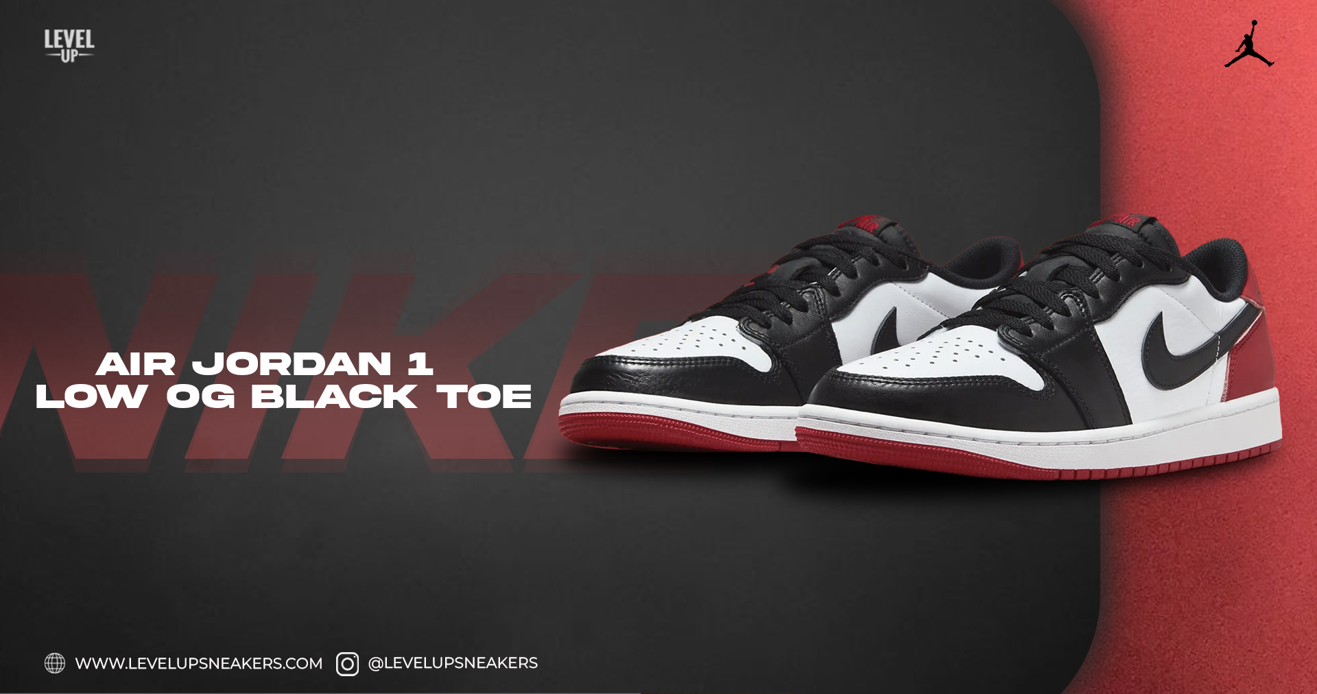 1 AJ 1 Low Black toe