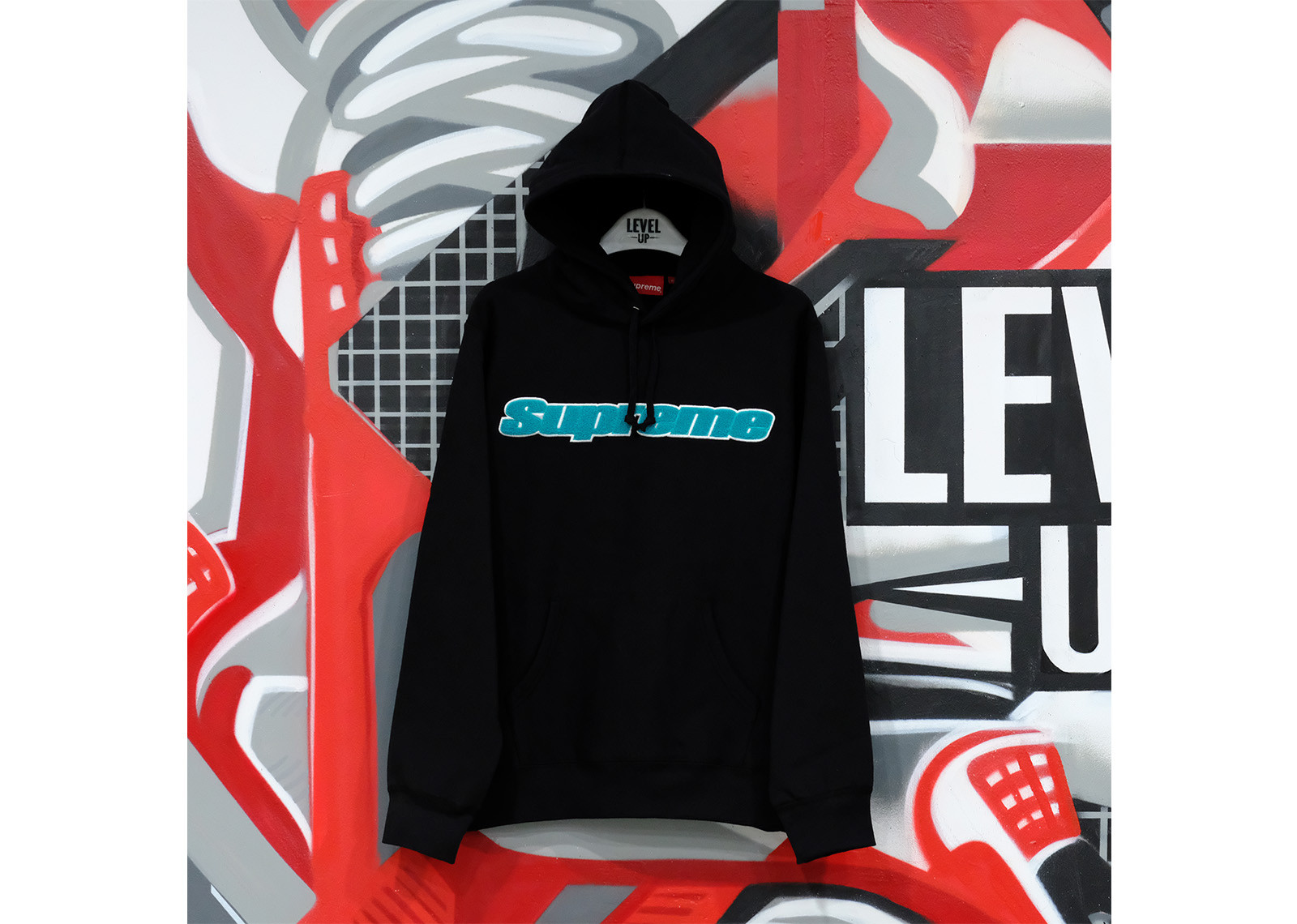 SUPREME CHENILLE HOODIE SS19 BLACK | Level Up