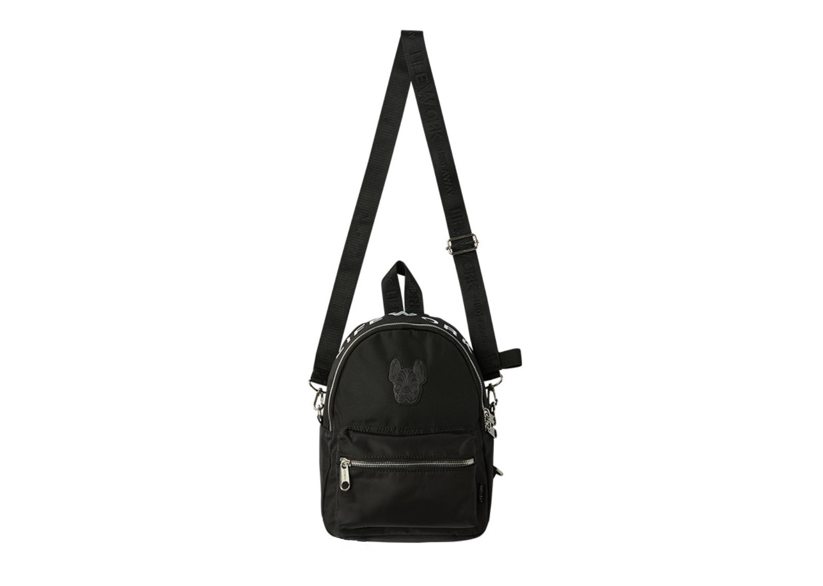 LIFEWORK KOREA PATCH ZIP CLOSURE BACKPACK MINI BLACK image 4