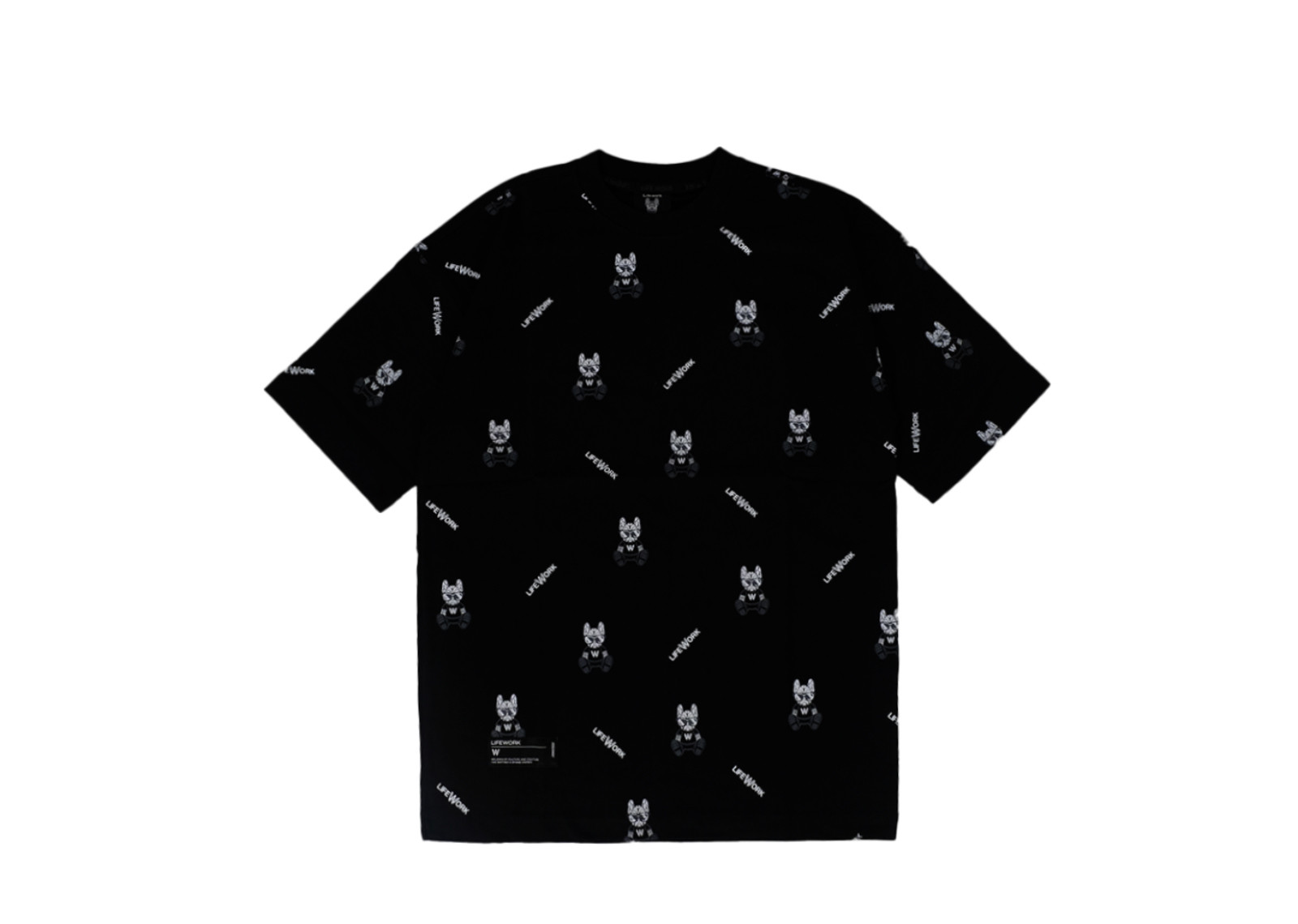 LIFEWORK KOREA MONOGRAM LW DOG PATTERN BLACK image 2
