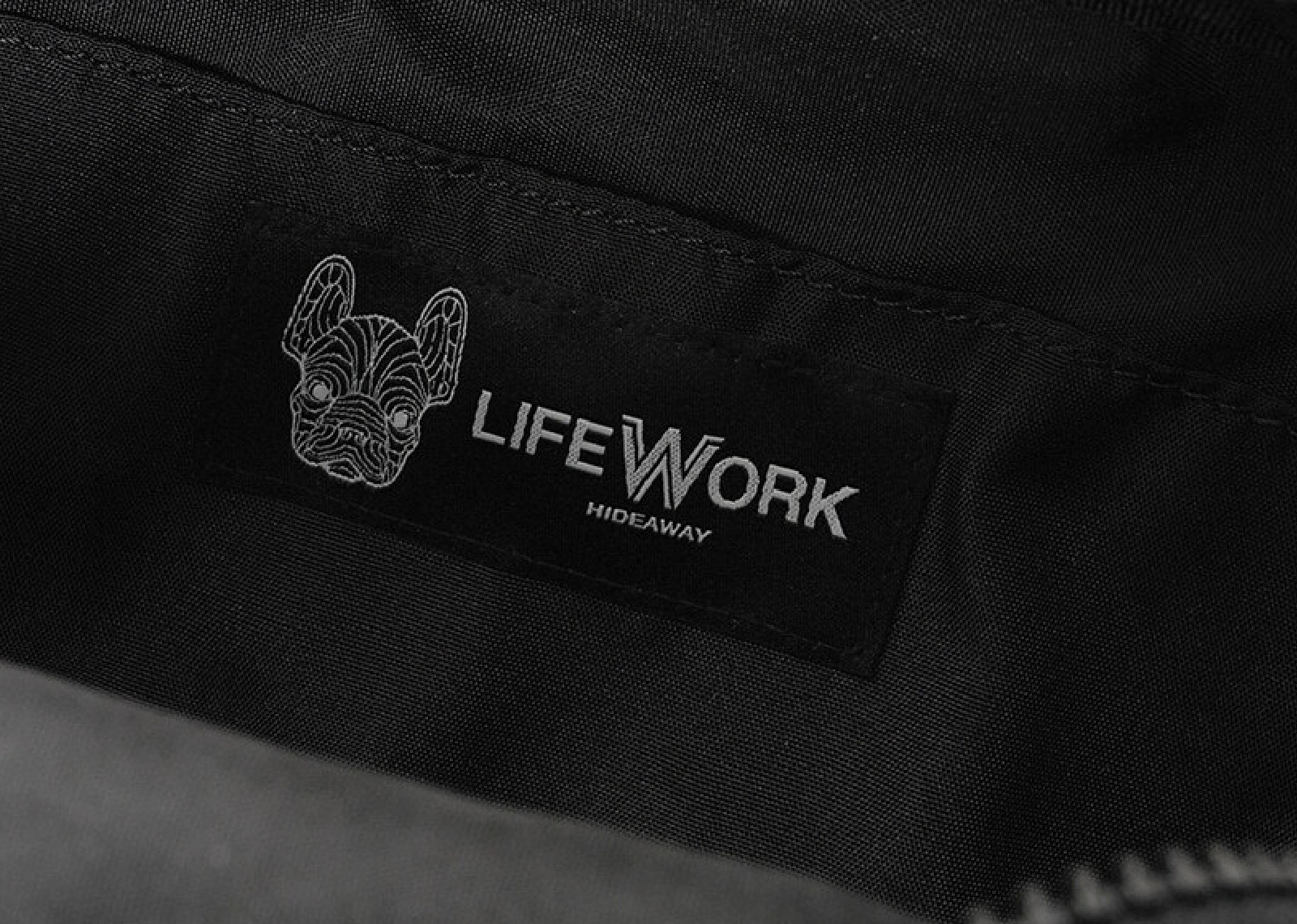 LIFEWORK KOREA LOGO NYLON MINI CROSSBODY BAG BLACK image 5