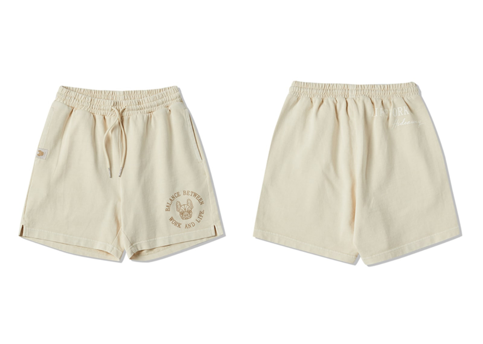 LIFEWORK KOREA LADOK LOGO PIGMENT SHORT SLEEVED T-SHIRT + SHORT PANTS SAND (SETUP) image 3
