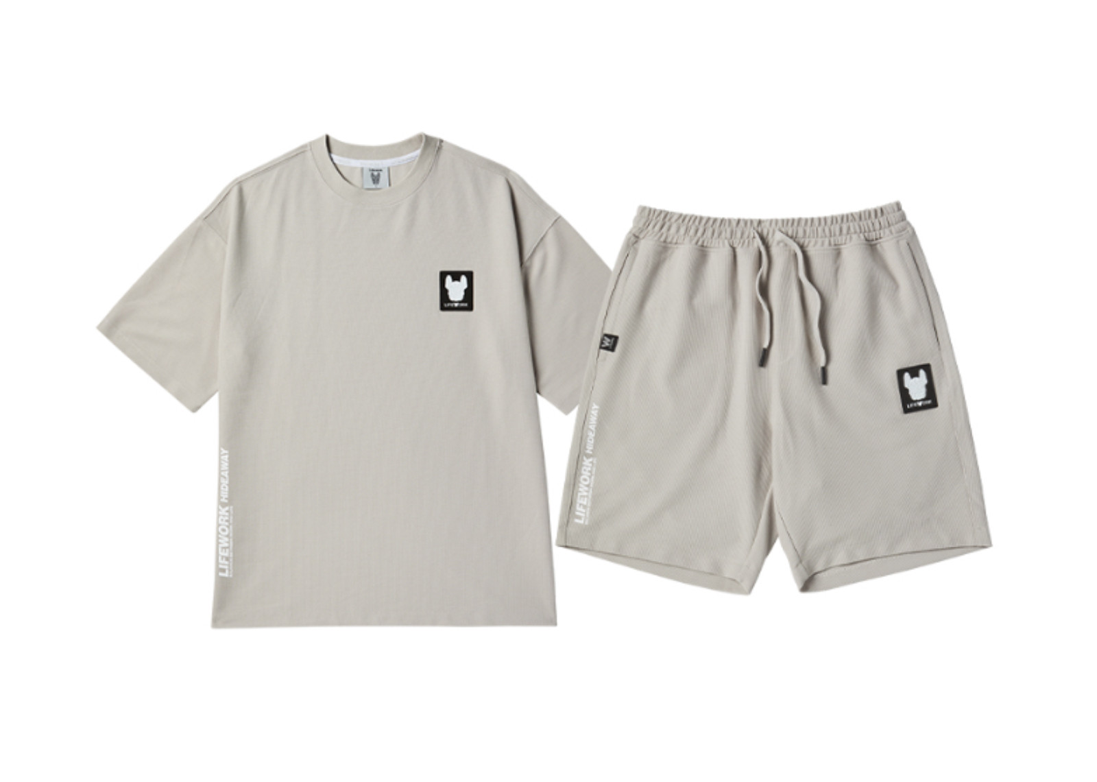 Lifework Korea Square Wappen Short LT.Grey [SETUP] image 1