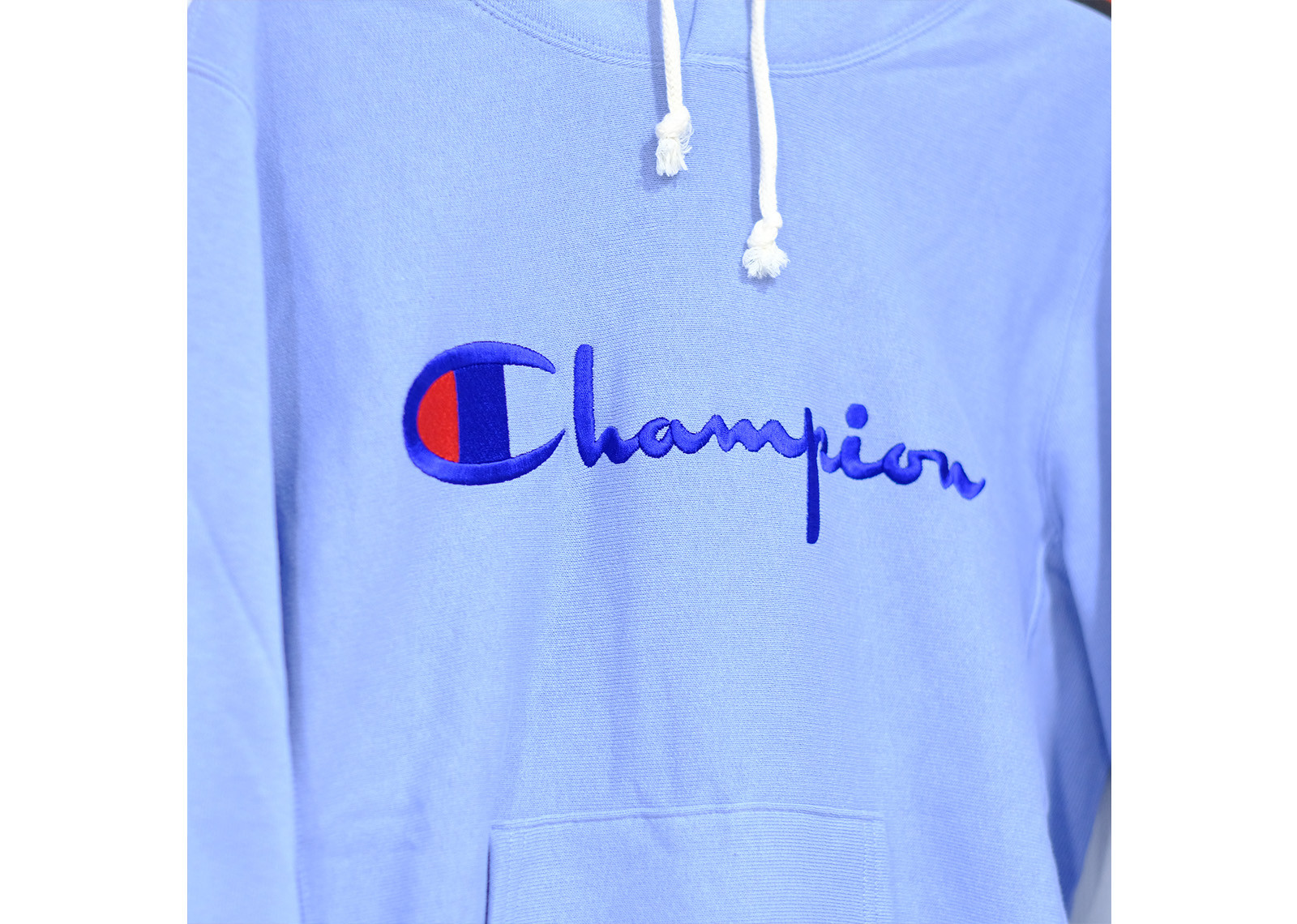 CHAMPION REVERSE WEAVE BLUE HOODIE image 2