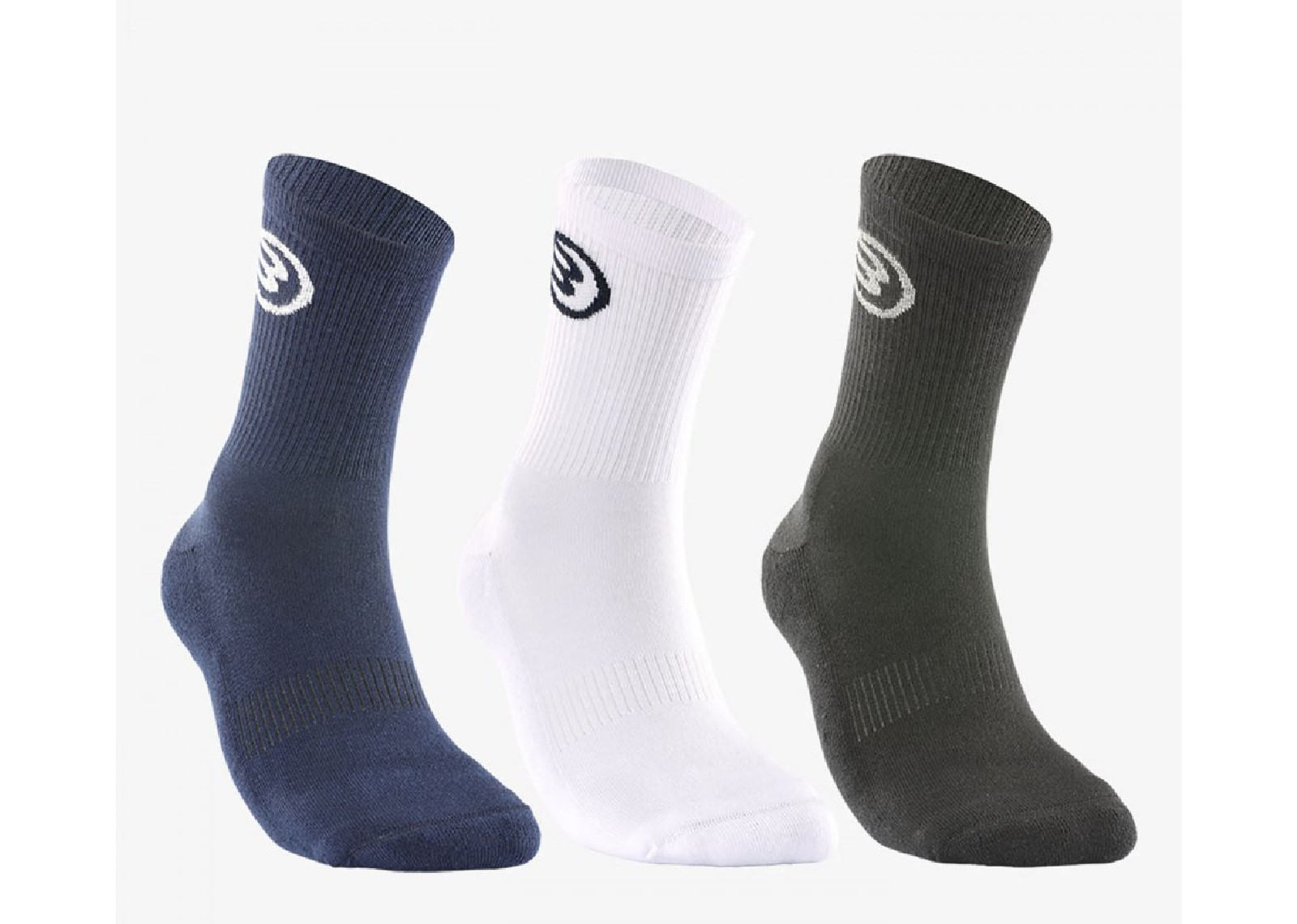 BULLPADEL SOCKS BP252I 3 PACK (BLACK,WHITE,BLUE) image 1