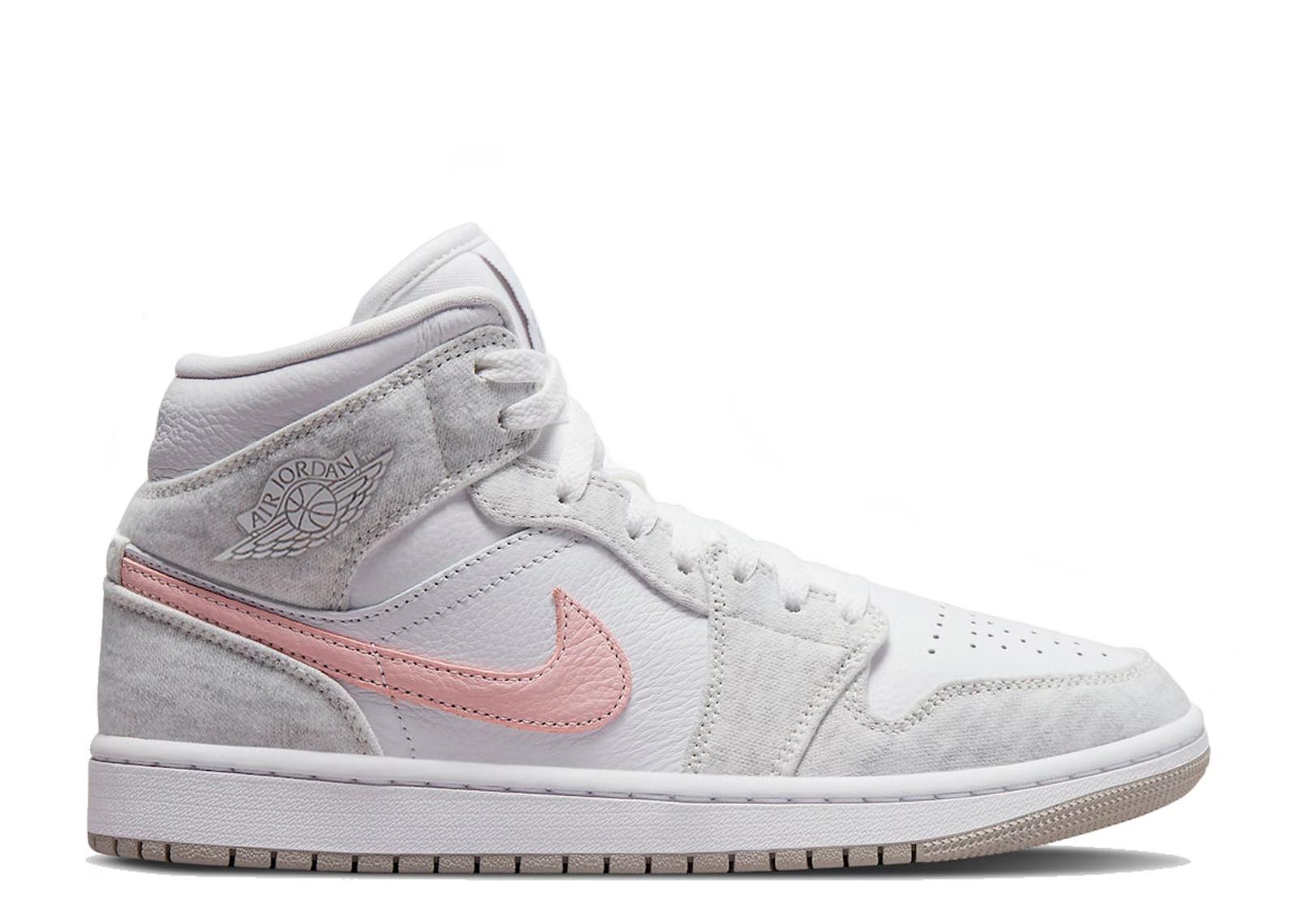 AIR JORDAN 1 MID SE WHITE LIGHT IRON ORE (W) image 1