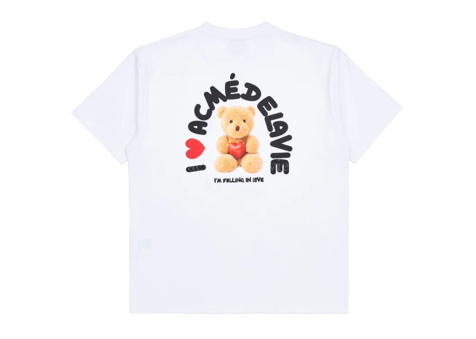 ADLV I LOVE TEDDY BEAR SHORT SLEEVE T-SHIRT WHITE image 1