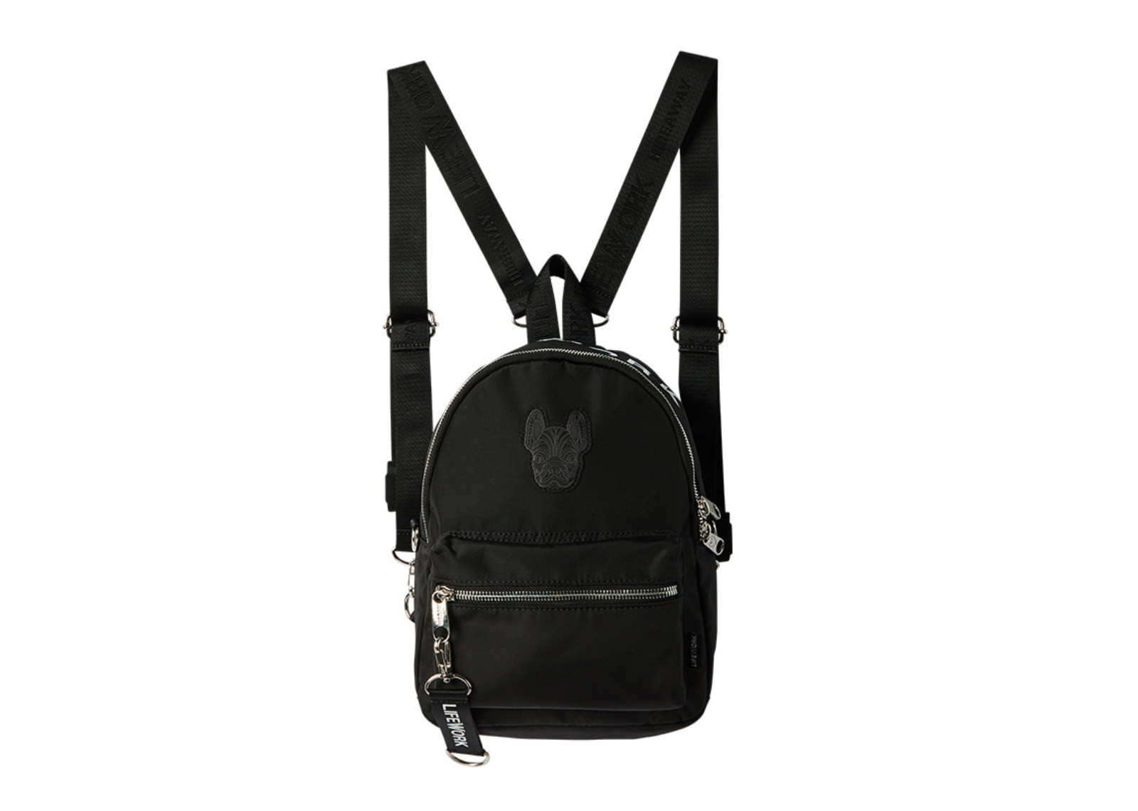 Lifework Korea Patch Zip Closure Backpack Mini Black Level Up