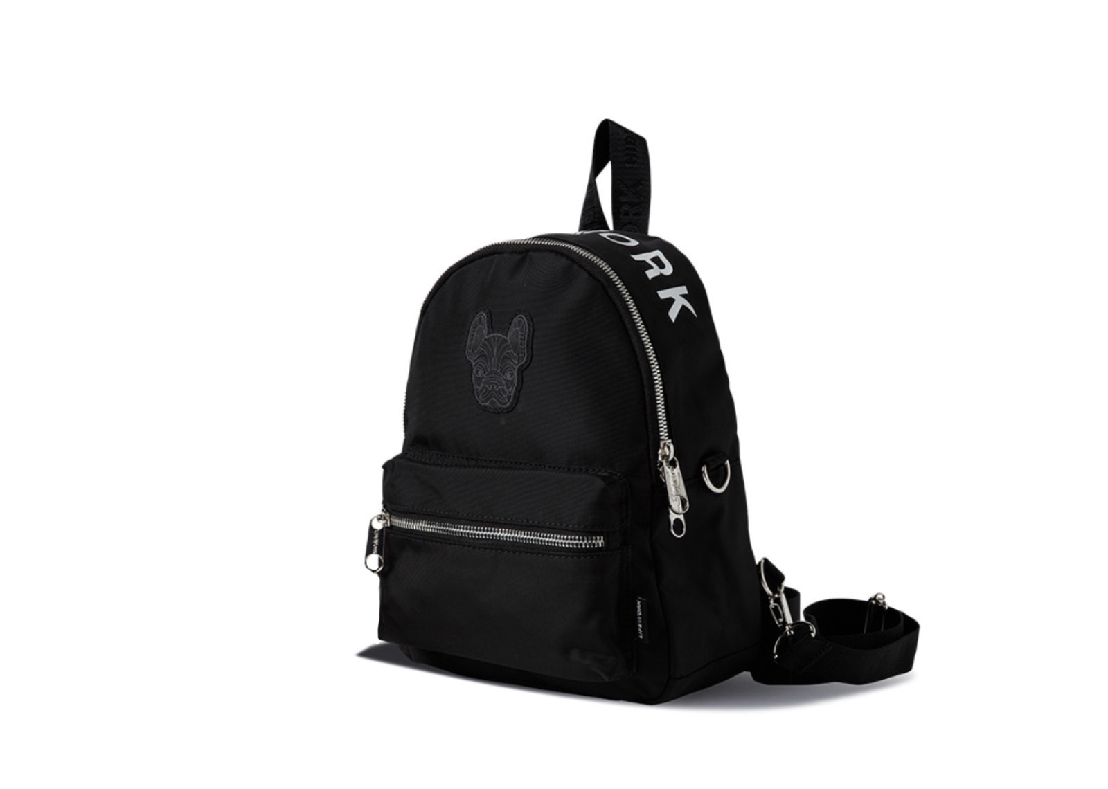 LIFEWORK KOREA PATCH ZIP CLOSURE BACKPACK MINI BLACK image 1