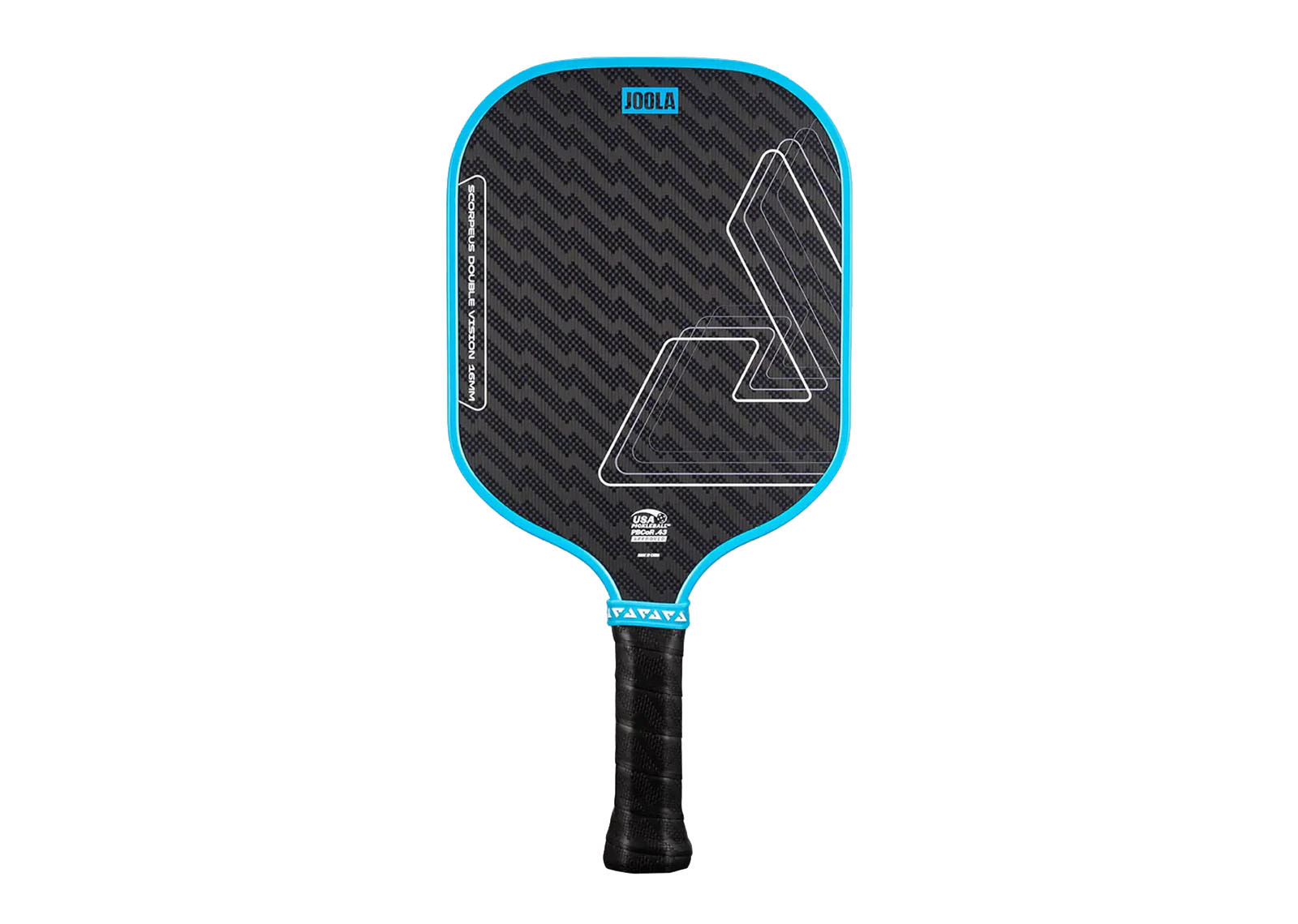 JOOLA SCORPEUS DOUBLE VISION PICKLEBALL PADDLE 16MM BOLT BLUE image 1