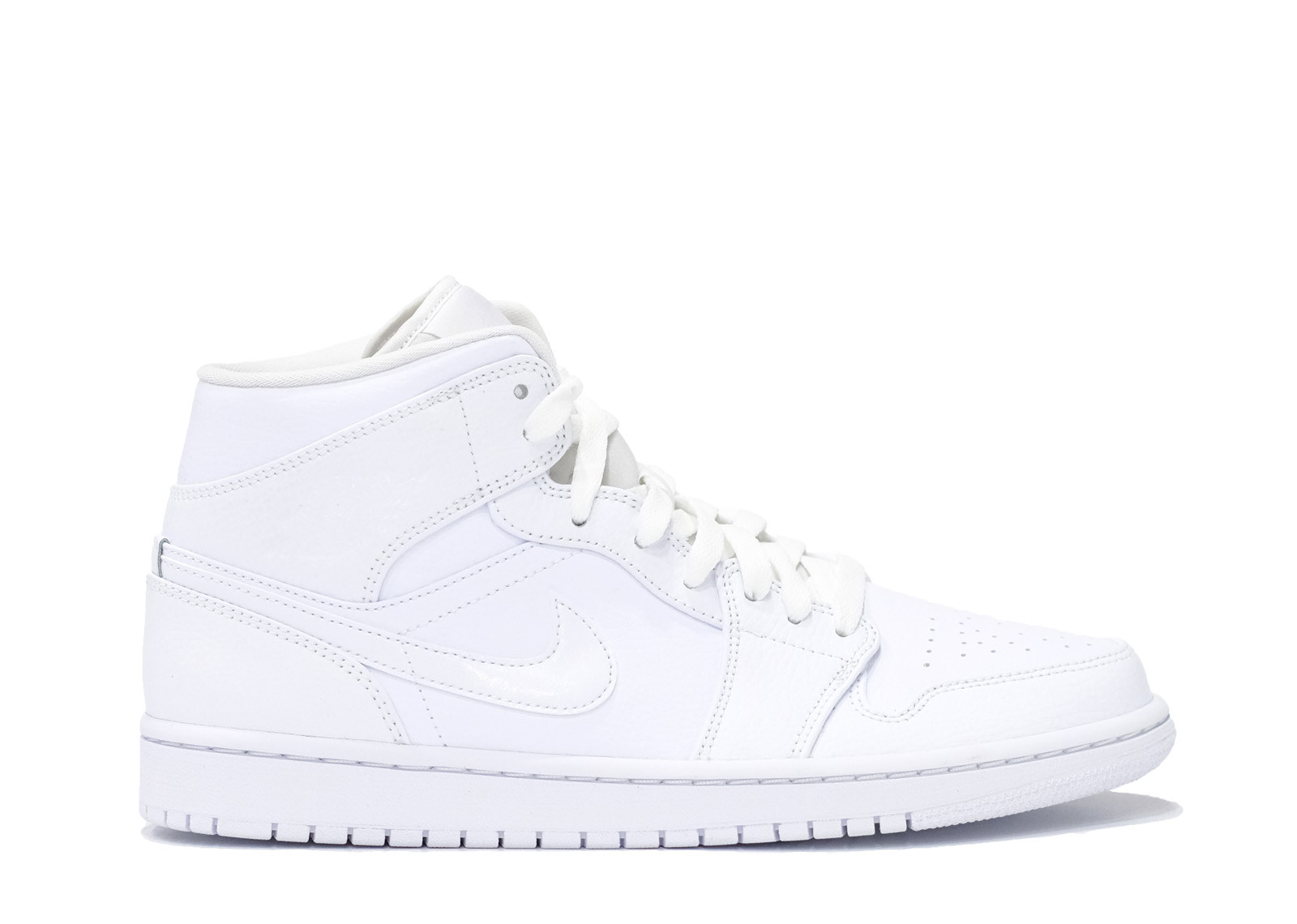 AIR JORDAN 1 MID TRIPLE WHITE | Level Up