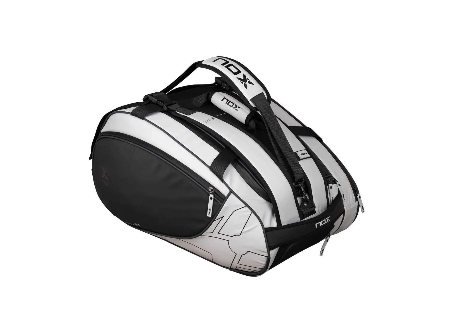 NOX LUXURY MASTER SERIES BLACK WHITE PADEL BAG image 3