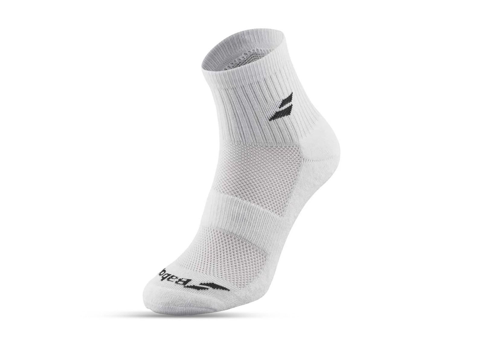 BABOLAT QUARTER 3 PAIR PACK SOCKS (WHITE/ESTATE BLUE/GREY) image 1