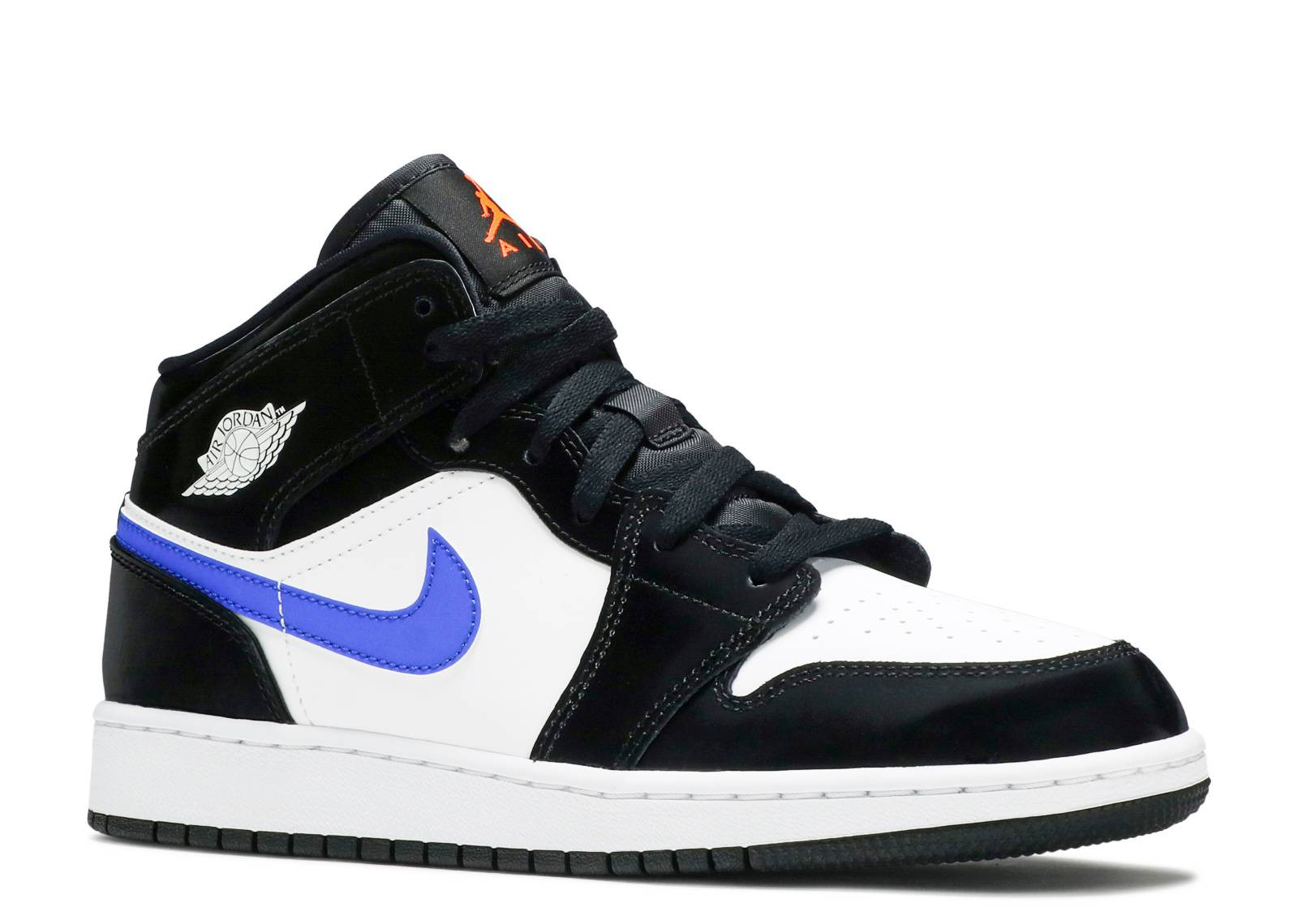 AIR JORDAN 1 MID BLACK RACER BLUE (GS) image 2