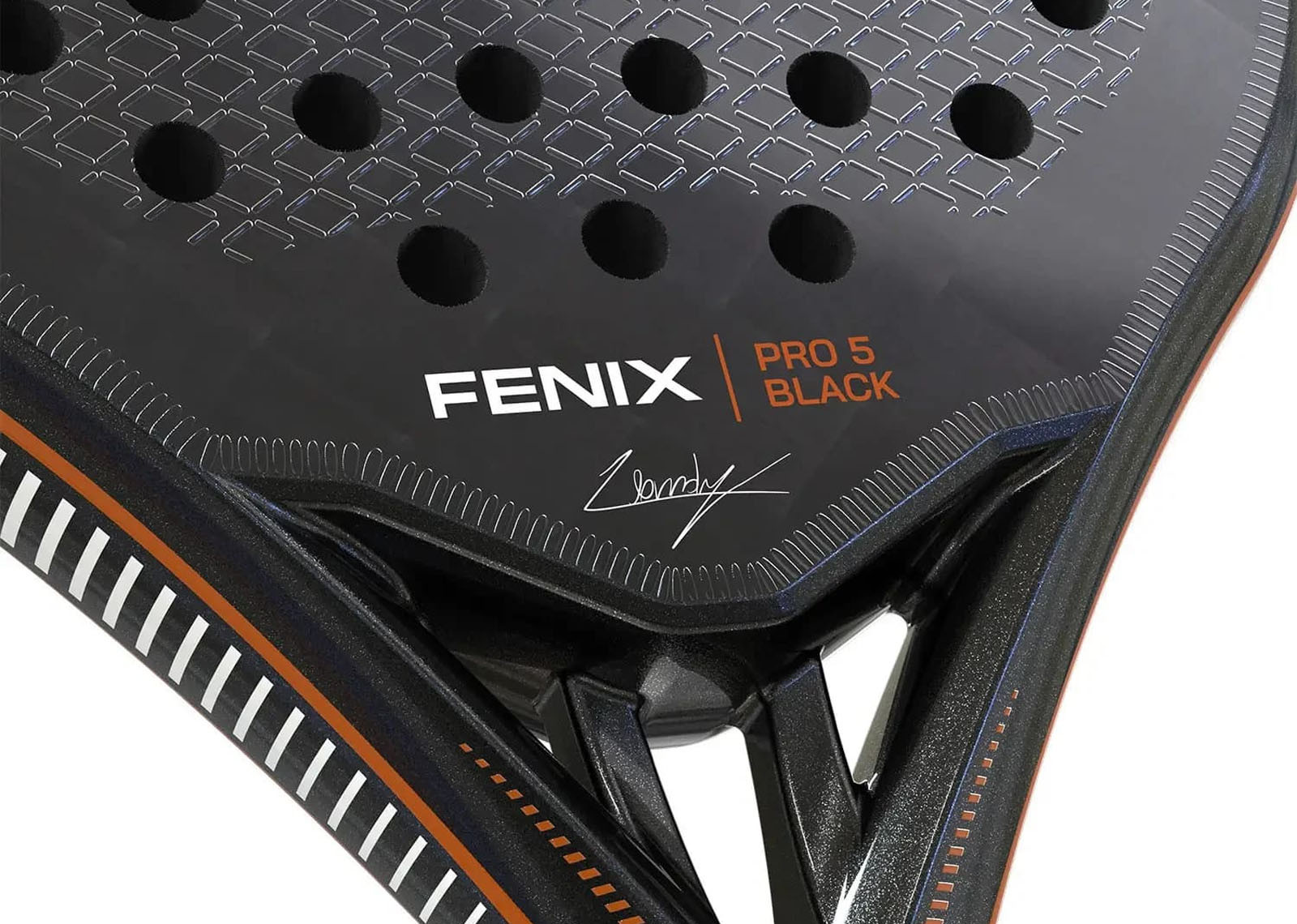 SIUX FENIX PRO 5 BLACK BY LEONARDO AUGSBURGUER PADEL RACKET 2025 image 6
