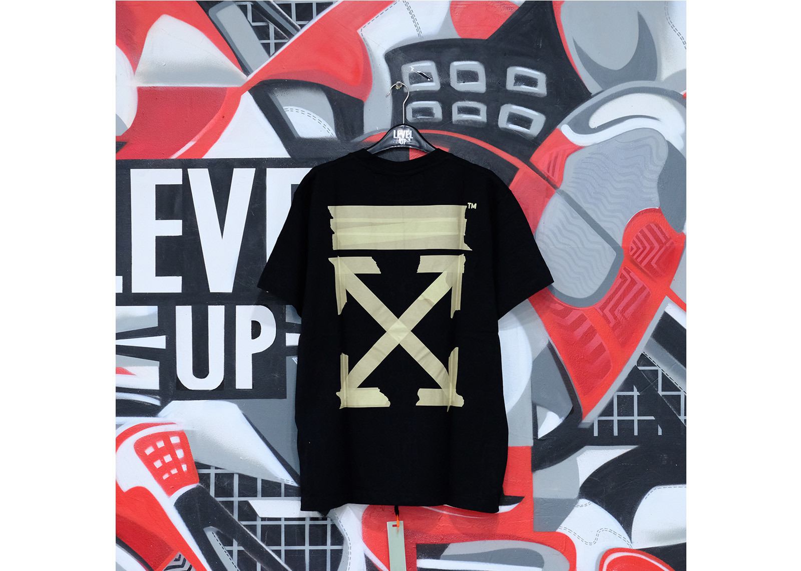 OFF WHITE TAPE ARROWS TEE BLACK image 1