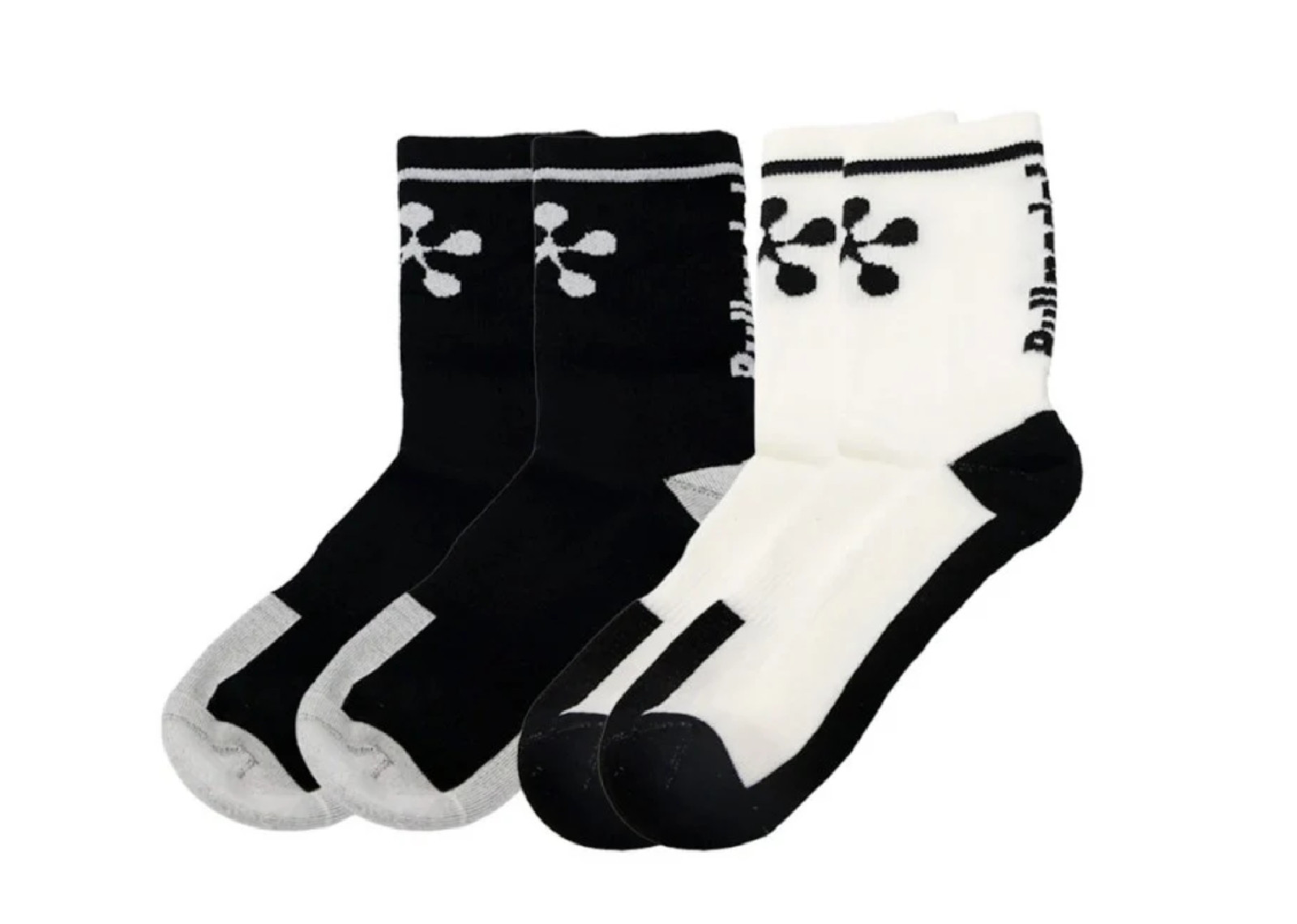 BULLPADEL PREMIER MID SOCK PACK 2 BLACK WHITE image 1