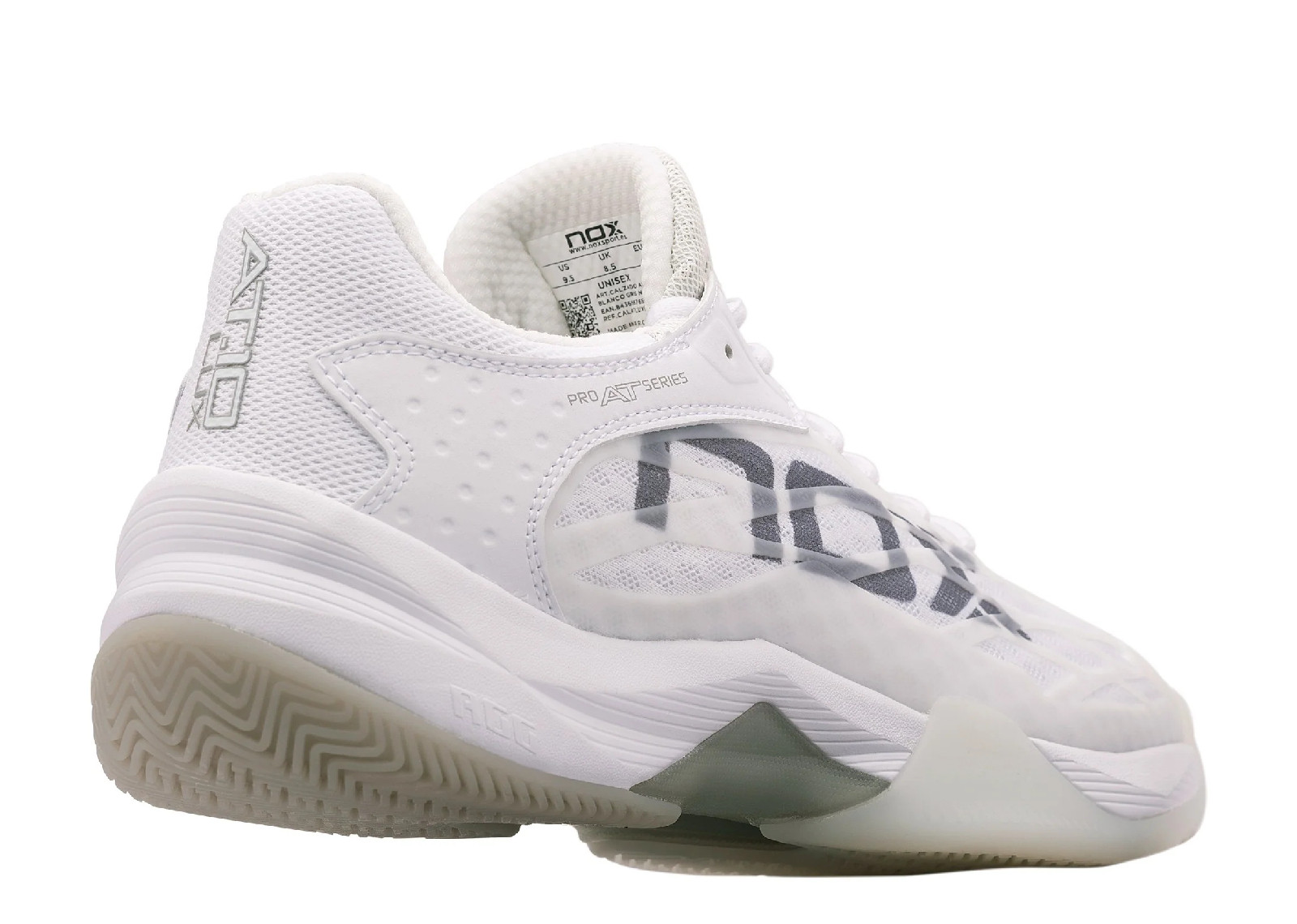 NOX AT10 LUX PADEL SHOES WHITE GREY image 4