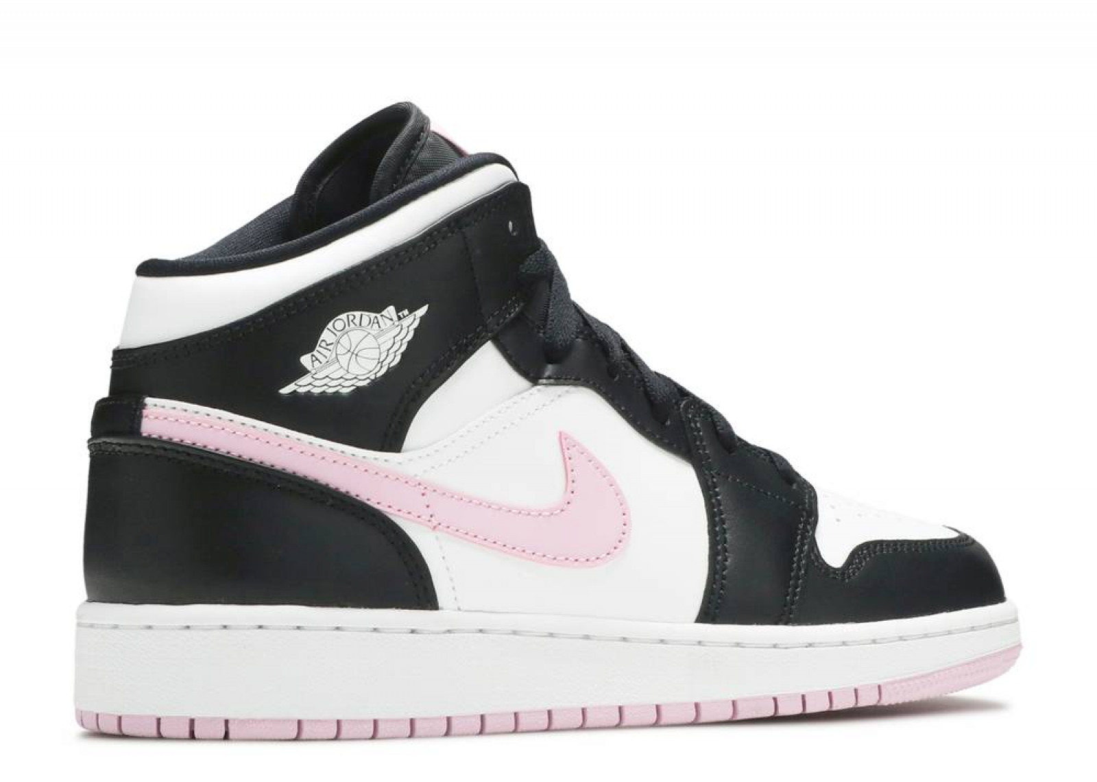 AIR JORDAN 1 MID WHITE LIGHT ARCTIC PINK (GS) image 3