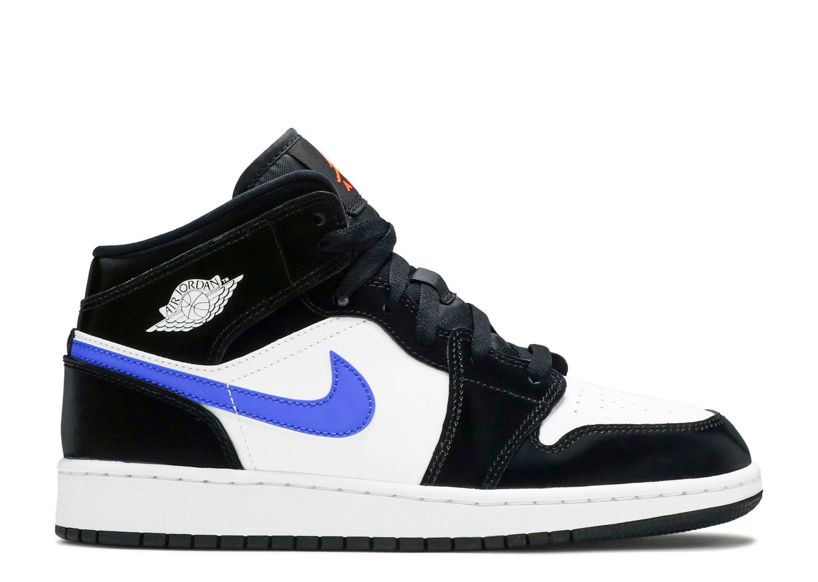 AIR JORDAN 1 MID BLACK RACER BLUE (GS) image 1