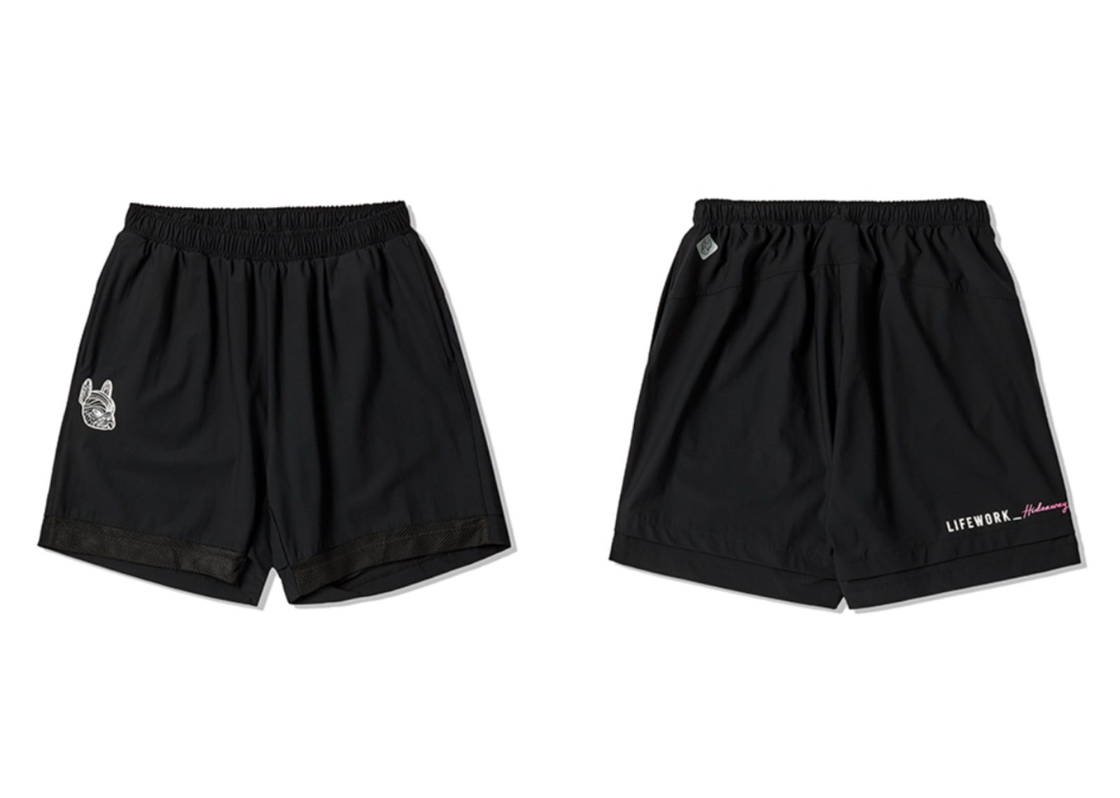LIFEWORK KOREA VENTURI MESH LAYERED SHORT SLEEVED T-SHIRT + SHORT PANTS BLACK (SETUP) image 3