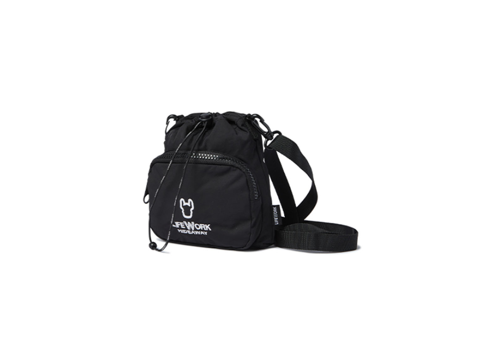LIFEWORK KOREA BISLON ZIPPER SHERRING MINI CROSSBAG BLACK image 3