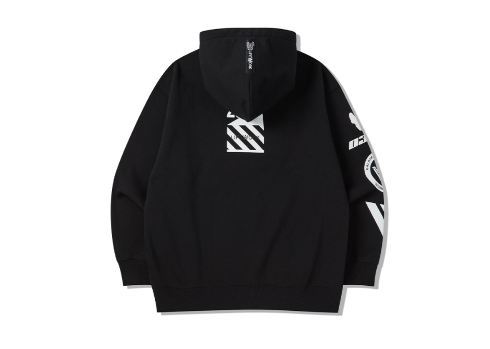 LIFEWORK KOREA ARTWORK HIDEWAY HOODIE BLACK image 2