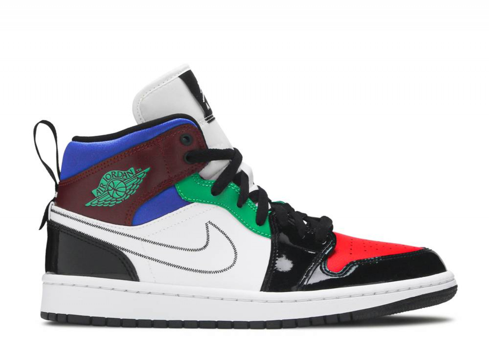 black multicolor jordan 1