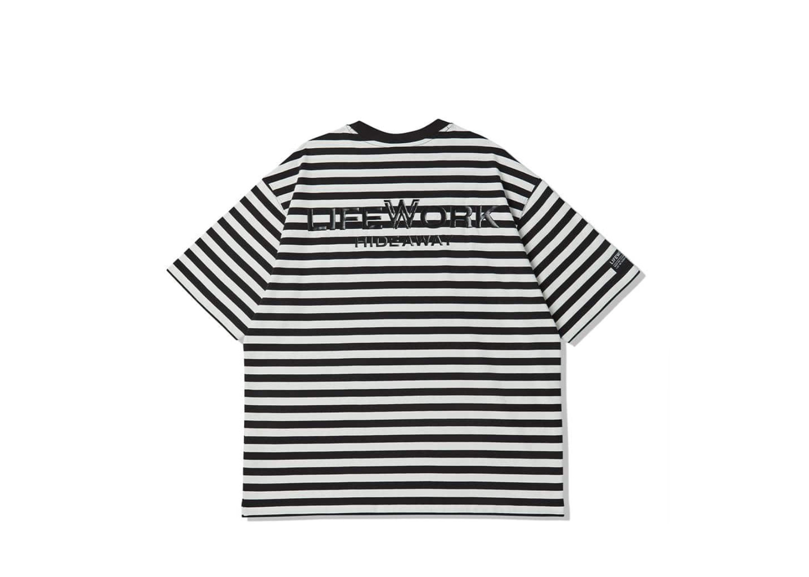LIFEWORK KOREA LADOK WAPPEN STRIPED BLACK TEE image 2