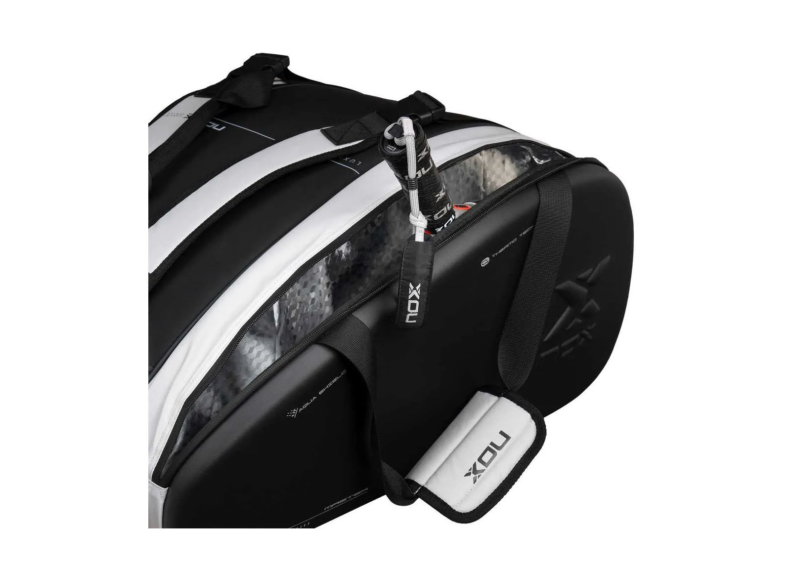 NOX LUXURY MASTER SERIES BLACK WHITE PADEL BAG image 6
