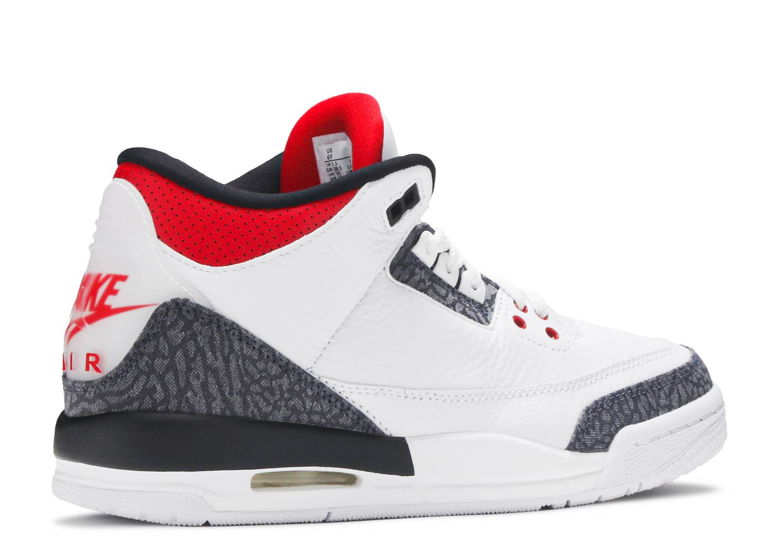 AIR JORDAN 3 DENIM FIRE RED (GS) image 3