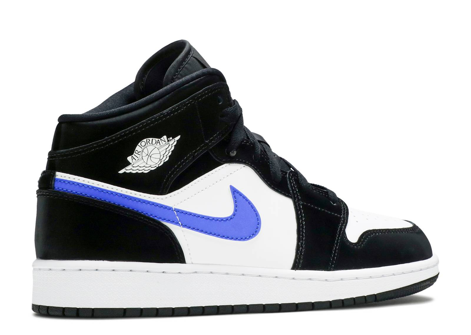 AIR JORDAN 1 MID BLACK RACER BLUE (GS) image 3