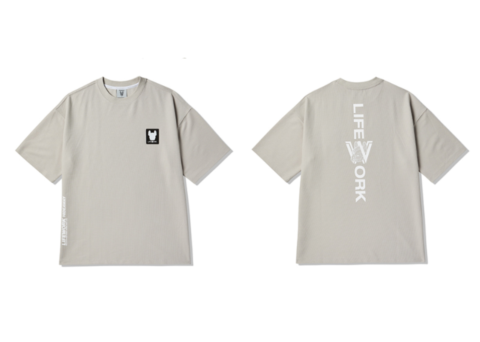 Lifework Korea Square Wappen Short LT.Grey [SETUP] image 2