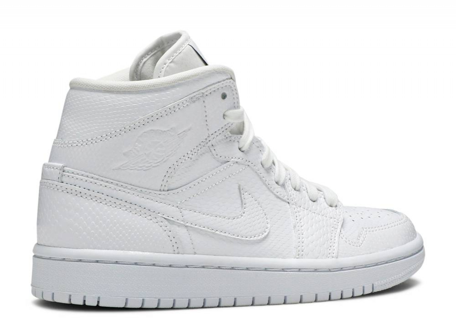 AIR JORDAN 1 MID TRIPLE WHITE SNAKESKIN (W) image 3