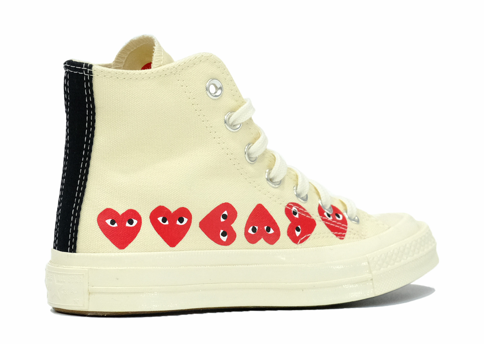 CONVERSE CHUCK 70 HI X COMME DES GARCONS MULTI HEART WHITE image 2