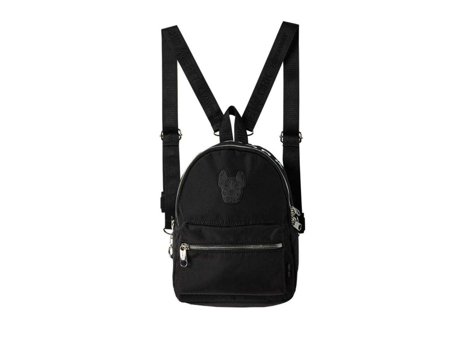 LIFEWORK KOREA PATCH ZIP CLOSURE BACKPACK MINI BLACK image 2