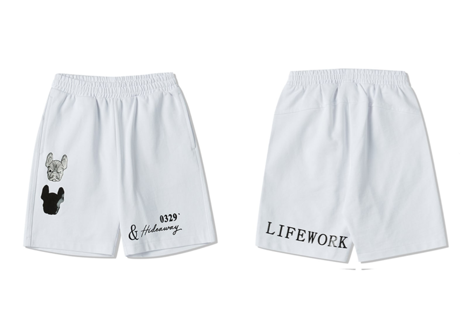 LIFEWORK KOREA DOUBLE LADOK SHORT SLEEVED T-SHIRT + SHORT PANTS WHITE KIDS (SETUP) image 3
