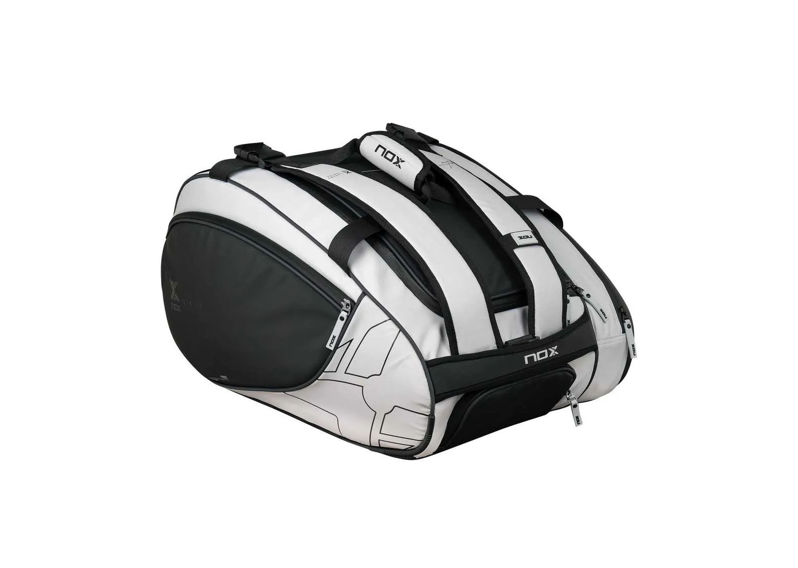 NOX LUXURY MASTER SERIES BLACK WHITE PADEL BAG image 14