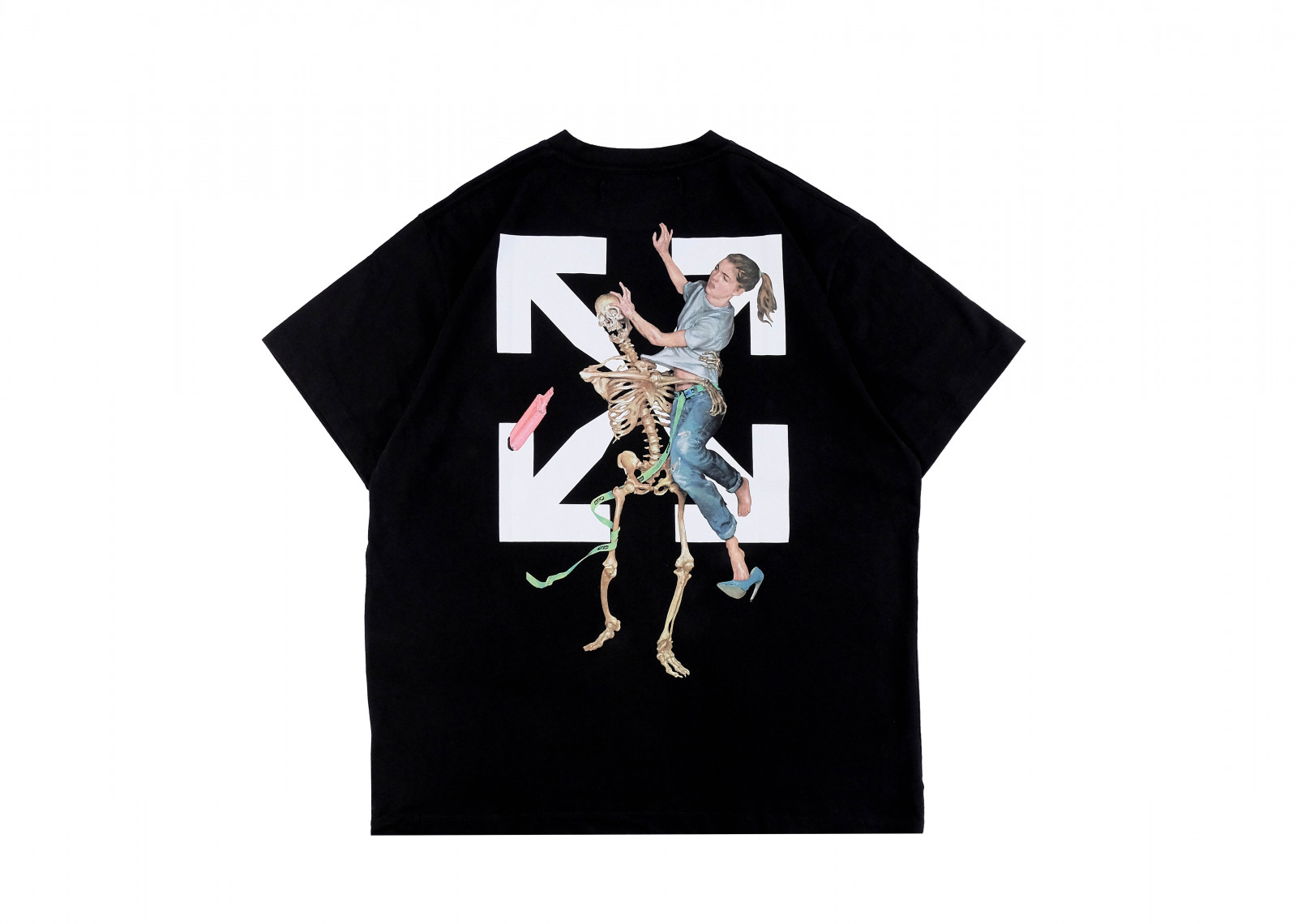 OFF WHITE PASCAL SKELETON BLACK TEE image 1