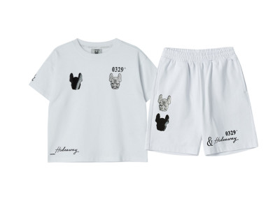 Lifework Korea Double Ladok Short Sleeved T-Shirt + Short Pants White Kids (SETUP)