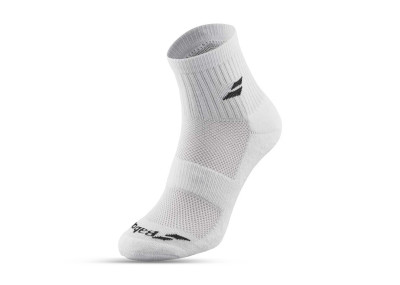 BABOLAT QUARTER 3 PAIR PACK SOCKS (WHITE/ESTATE BLUE/GREY)