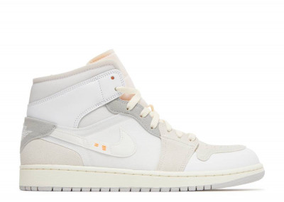 AIR JORDAN 1 MID SE CRAFT INSIDE OUT CREAM WHITE GREY