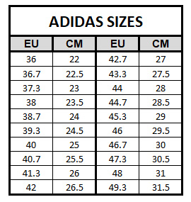 ultra boost 4.0 size chart